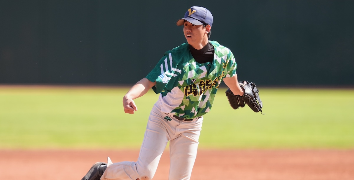 萬能科大先發投手郭世宇7.2局好投。攝/大會