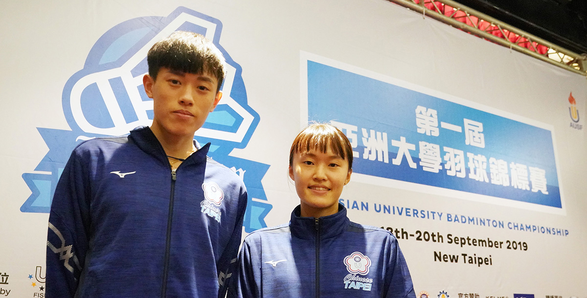 中華隊林俊易(左)、許玟琪(右)皆為奪牌熱門好手。攝/大專體總