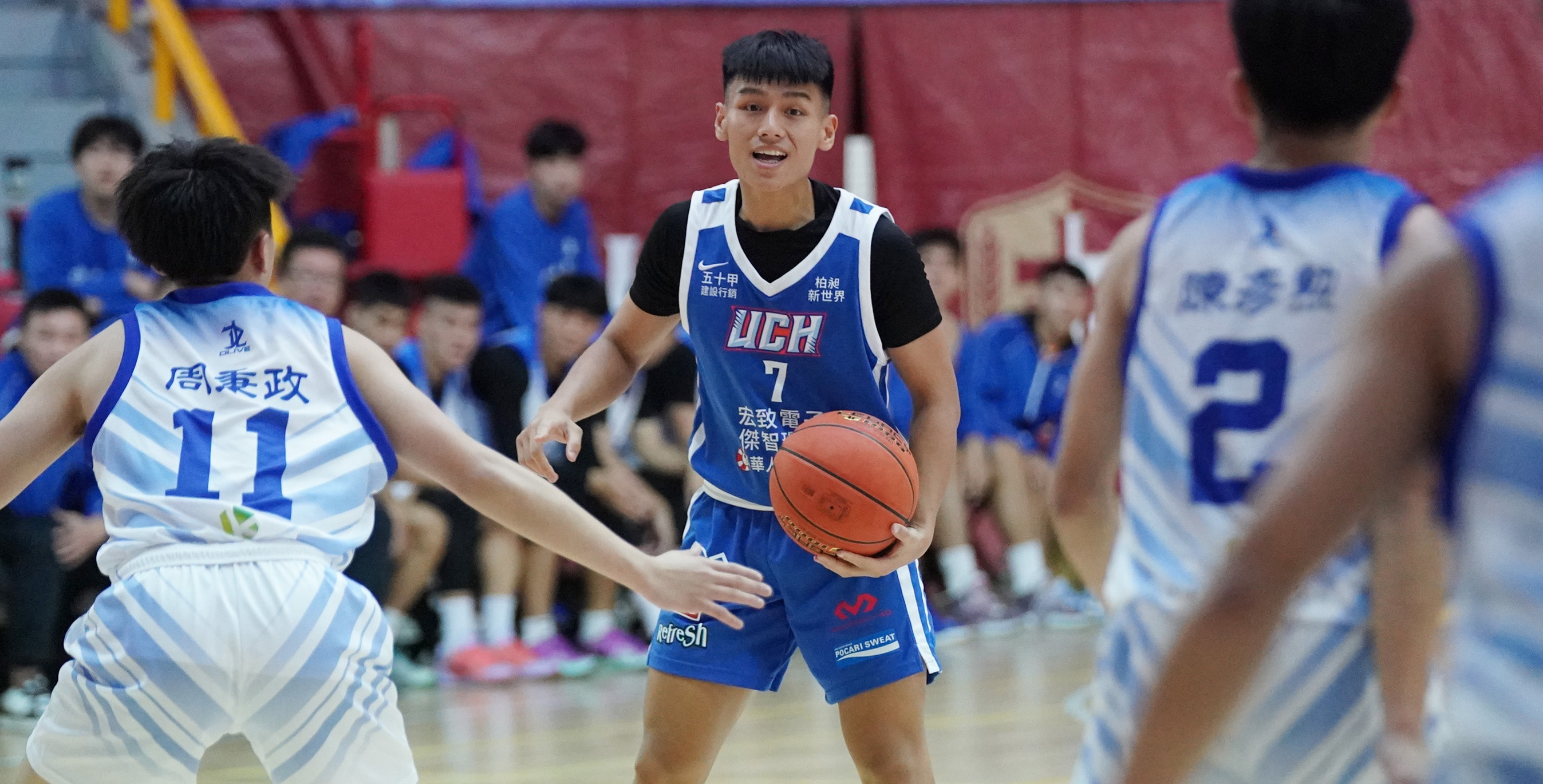 健行科大夏友杰11分含三顆外線，另有5籃板5助攻6抄截。攝/大專體總