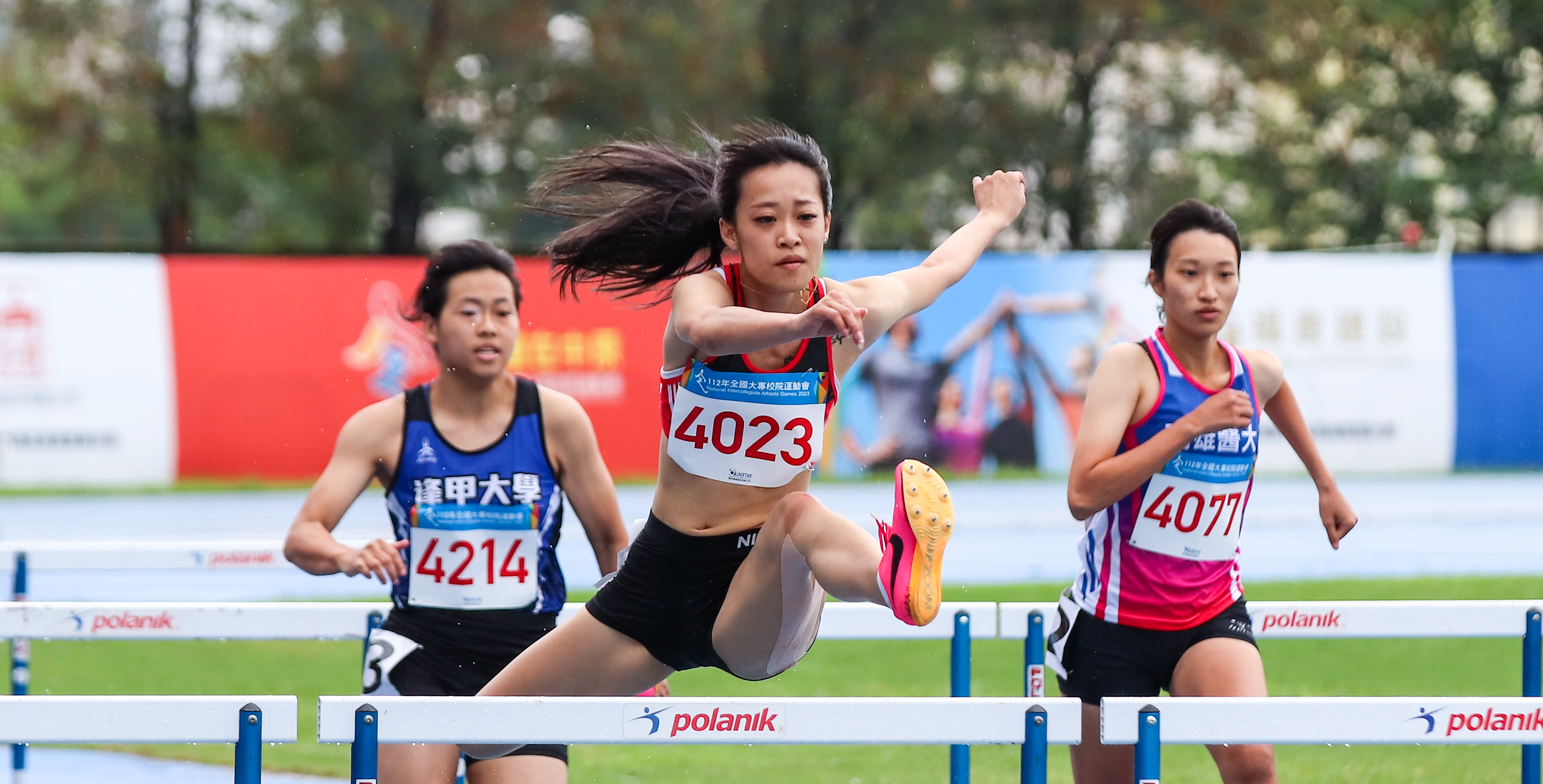 華醫高曉雯曾在一般女短距離跨欄項目五連霸，並保有15秒83的大會紀錄。攝/許甄玲