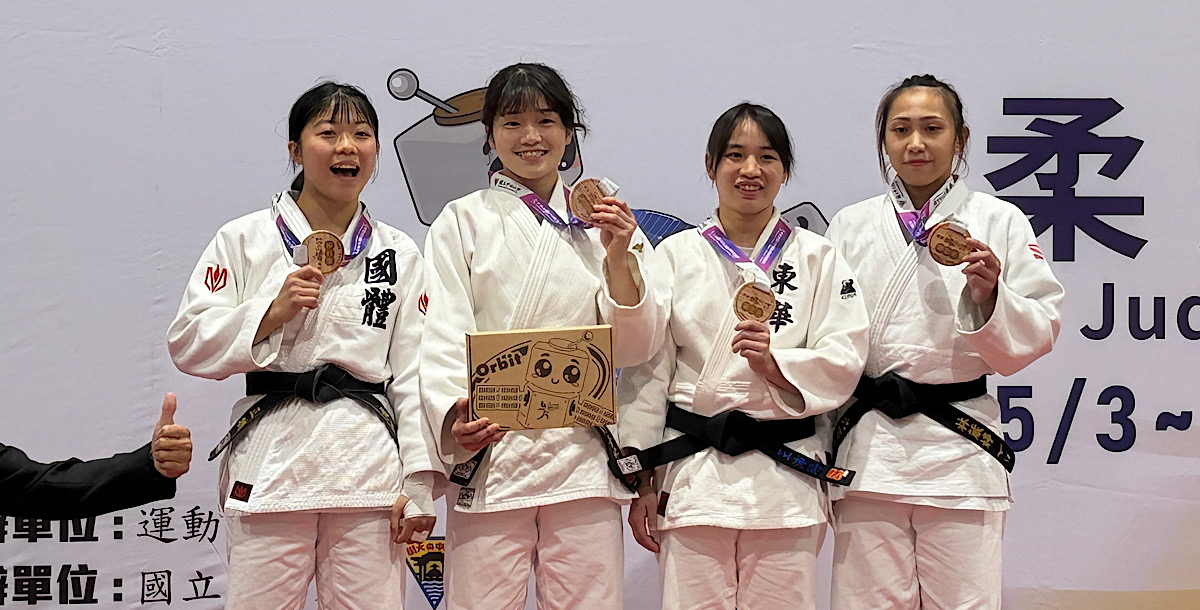 國體劉子芸（左二）目前位列亞運培訓隊，曾獲113、114年全大運銀牌及115年金牌。攝／SSU特派員