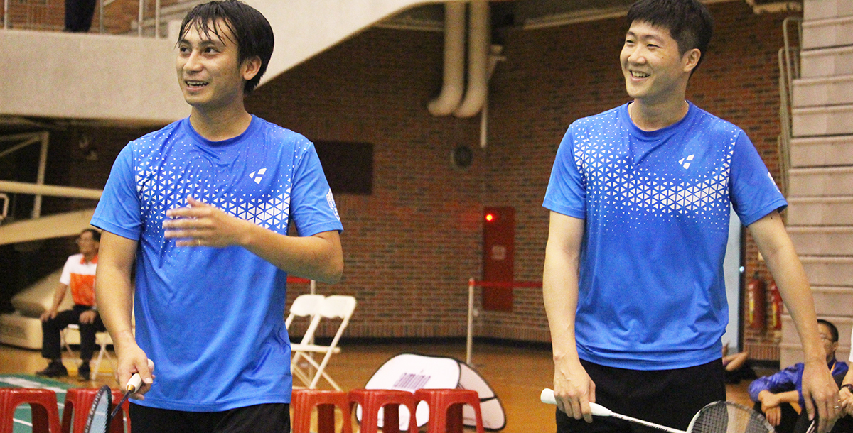 田子傑(左)、黃柏睿挑戰第三座男雙冠軍。攝/張宏碩