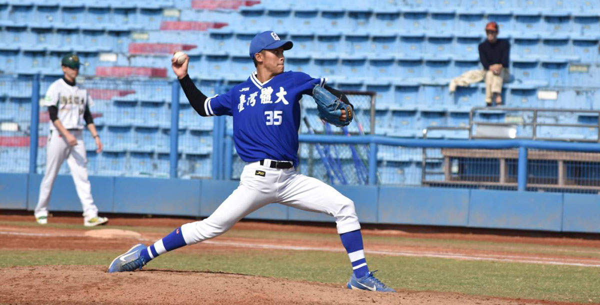 投球姿勢酷似日本職棒選手大谷翔平。攝/徐旻鈺