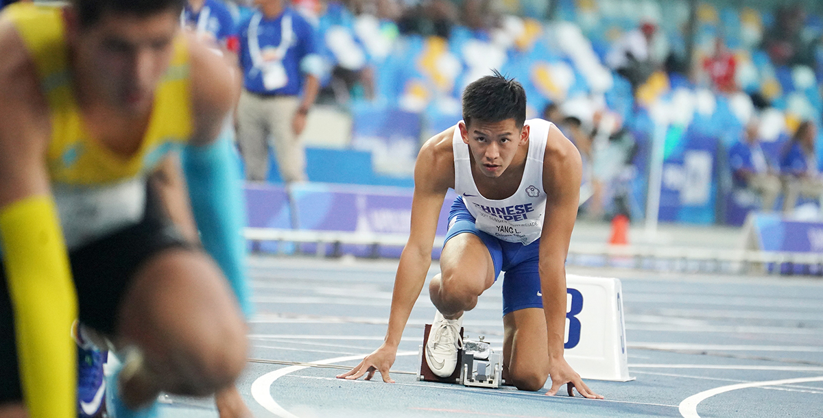 楊隆翔400公尺準決賽跑出46秒67。攝/大專體總