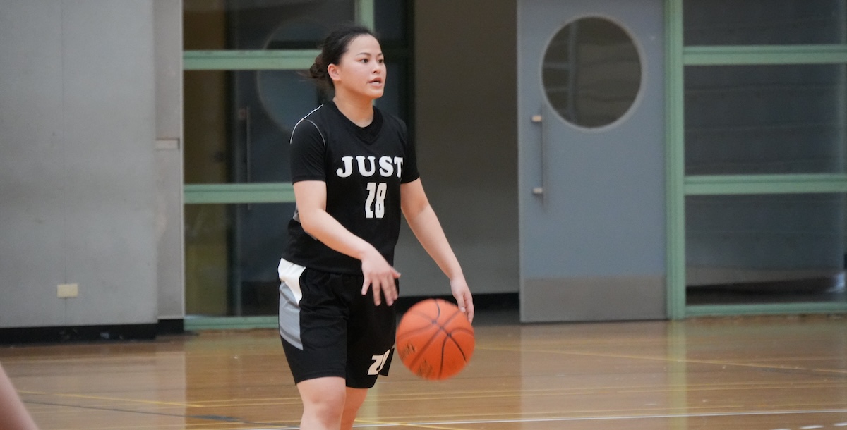 景文隊長張懷如末節連得5分，帶領球隊吹響反攻號角。攝/李亭葳