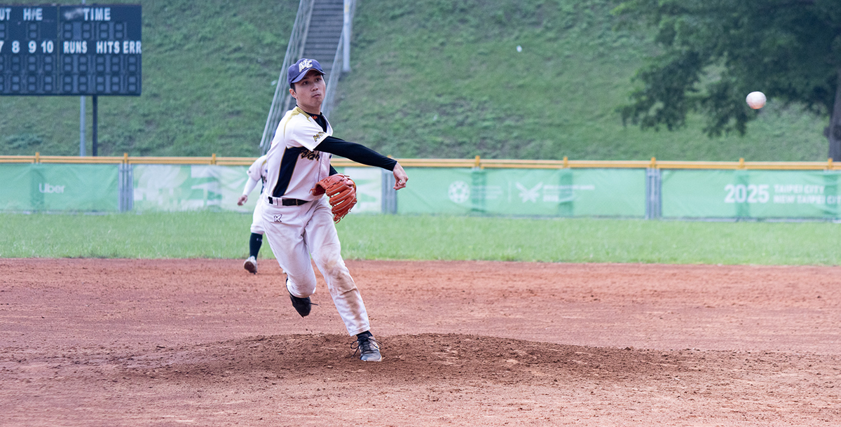 銘傳先發投手阮翊家繳出四局好投。攝/周依柔
