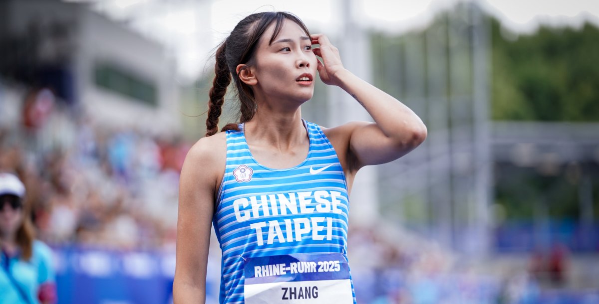 「不在巔峰沒關係」,張博雅期待突破100公尺跨欄個人最佳。攝/大專體總