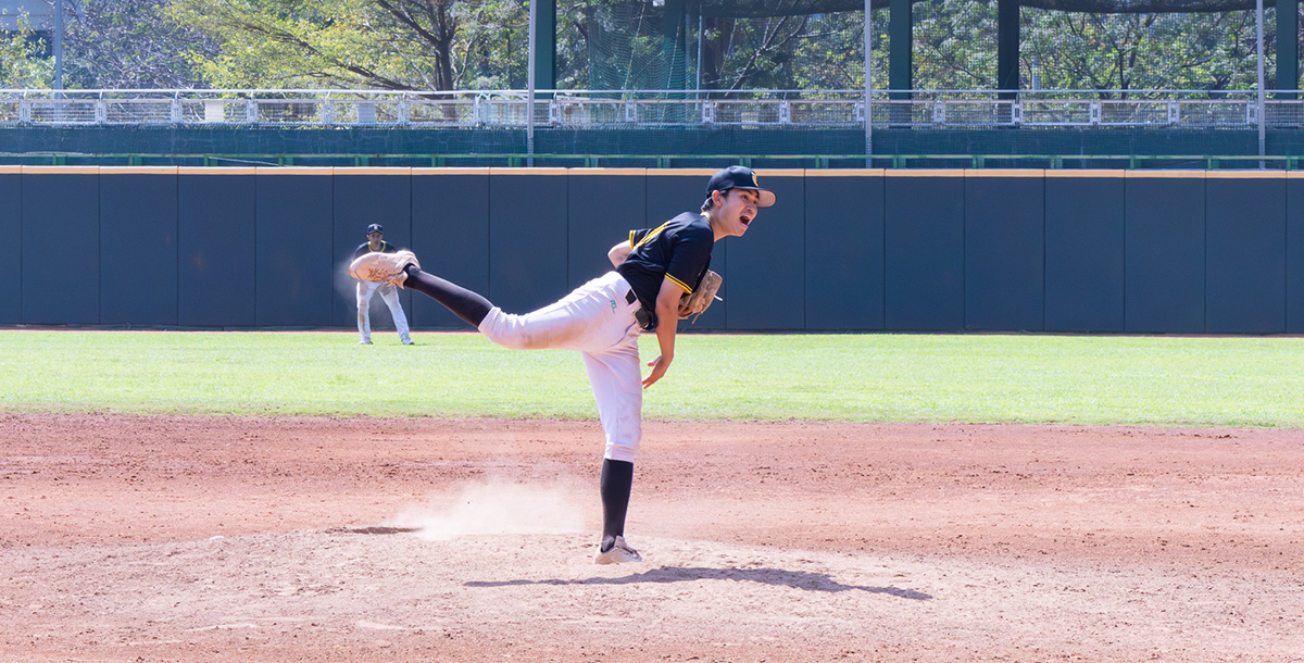 北科林承緯今日完投六局並附帶三安，攻守俱佳。攝/周依柔