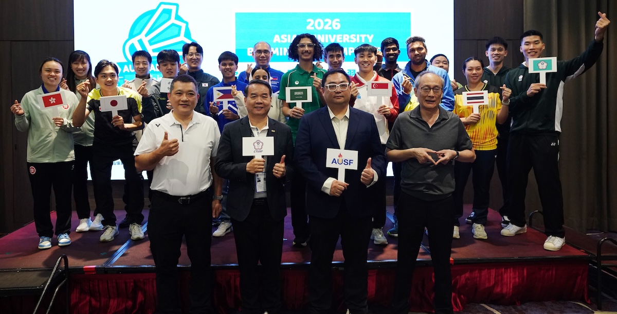 2026亞大羽賽前記者會大合照。攝/大專體總
