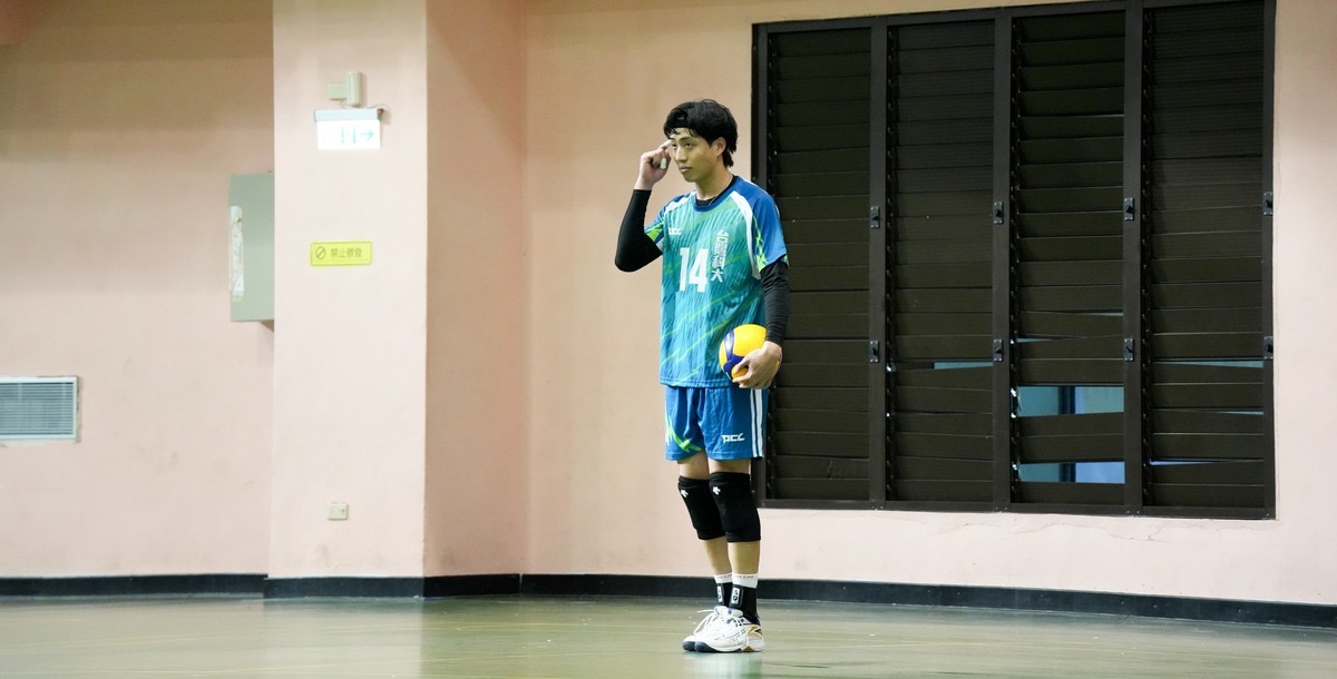 臺科碩二葉庭維多次扣殺表現 攝/李昀潔