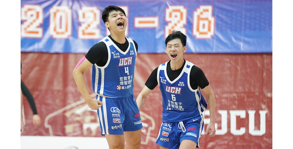 健行科大王鼎鈞(左)及周宏綸(右)雙衛，合力砍下45分。攝/大專體總