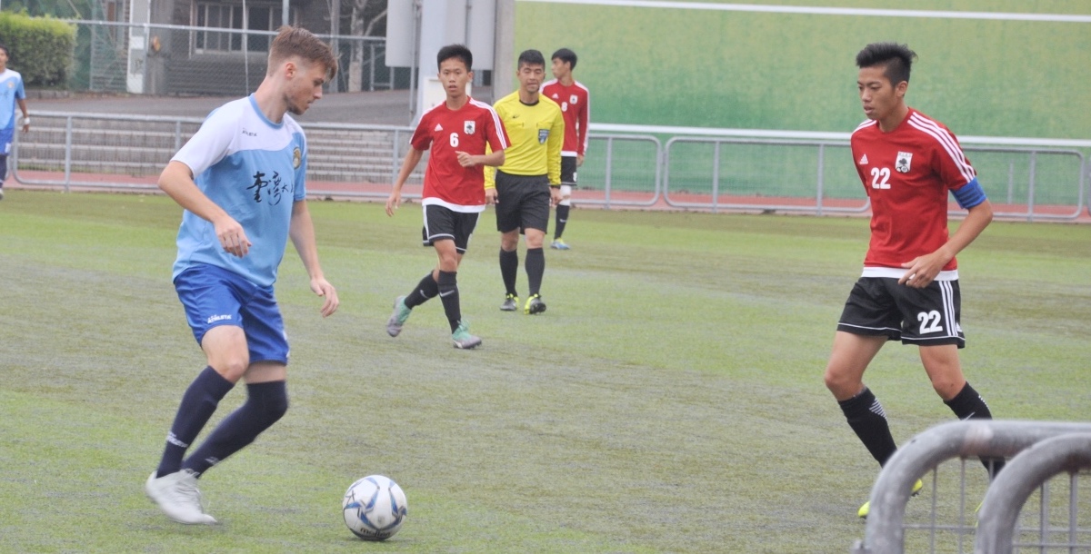 臺大2比0擊敗成大,獲107UFA男一級第九名。攝/李映儒。