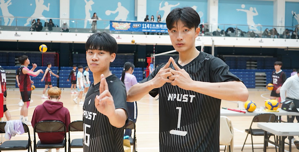 屏科大林彥儒(左)、程少崗(右)關鍵第五局皆有優異表現。攝/鄭筠穎