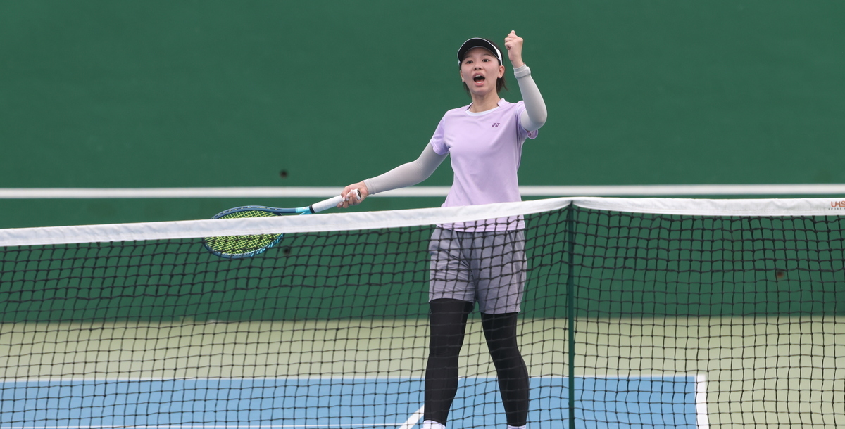 中央大學李謙於一般組女單金牌戰中勝出。攝/SSU特派員 林巧晨
