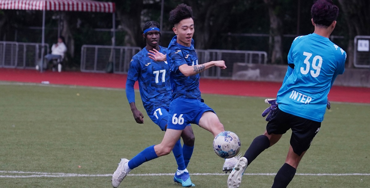 銘傳全員參與進攻，後衛林仁傑也破門得分。攝/張嘉瓘