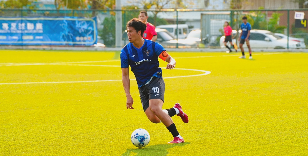 國北教隊長章哲揚最後一年帶隊取勝。攝／施浚璿