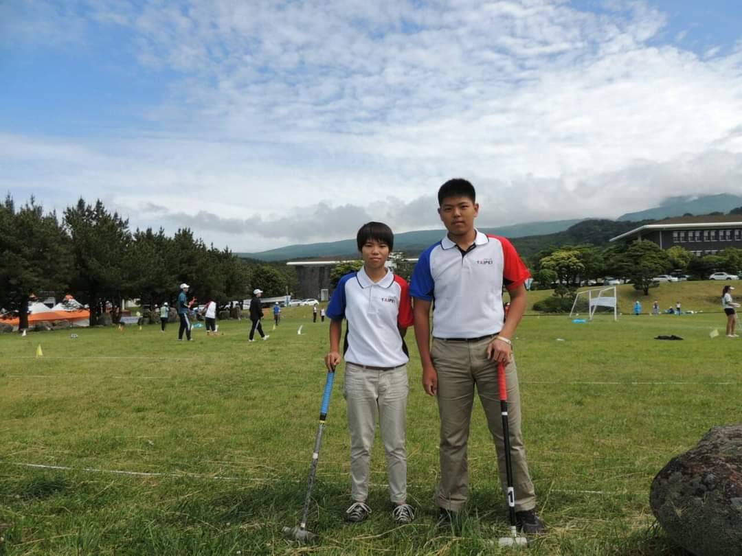 翁瑋阡代表中華隊，拿下木球世界盃韓國濟州島混雙第一。圖/翁瑋阡提供