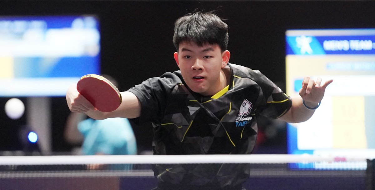 高承睿世大運初登場，率桌球男團拿下二連勝。攝/大專體總