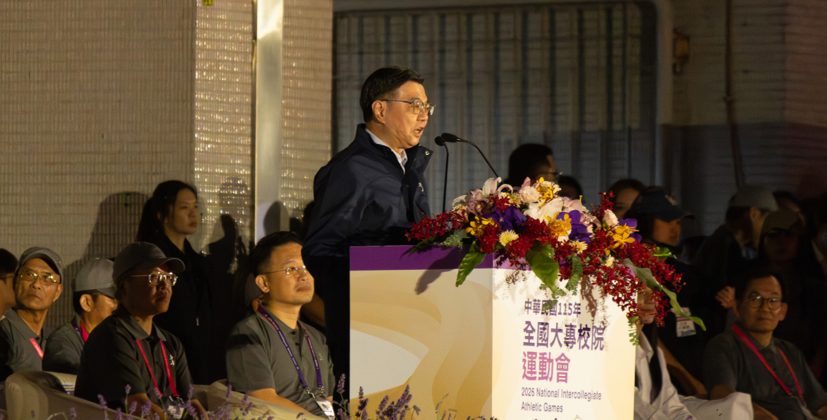 行政院長卓榮泰親臨現場，勉勵選手全力以赴。攝/周依柔