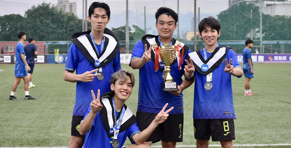 海大四名畢業生本場都先發上陣，由左至右為沈羿鋒、易志晏、朱紘緯、黃博森。攝/SSU特派員 蔡佩璇 (另開新視窗)